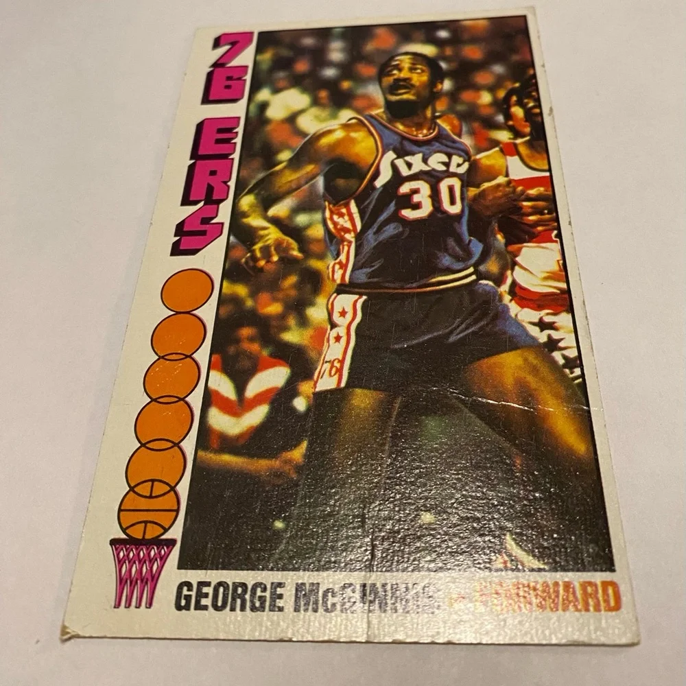 George McGinnis 1977 Topps Basketball Card # 70 Philadelphia 76ers Vintage